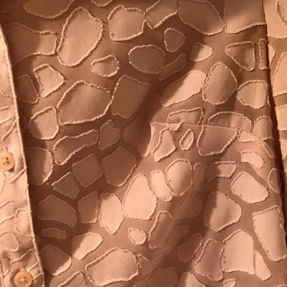 Ann Taylor Womens Pink Textured Long Sleeve Button-Down Blouse Top Size 0 - Picture 12 of 15